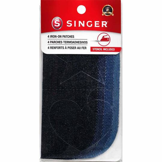 SINGER&#xAE; Blue Iron-on Denim Patches